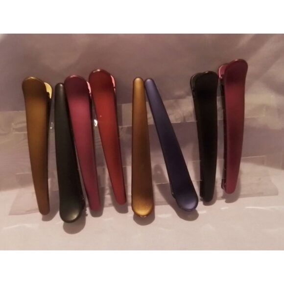 Multicolor Alligator Hair Clips Set Of 8 - Picture 1 of 2